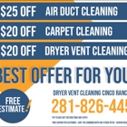 Dryer vent cleaning Cinco Ranch TX