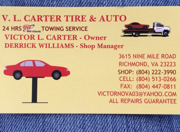 V L Carter Tire & Auto - Richmond, VA