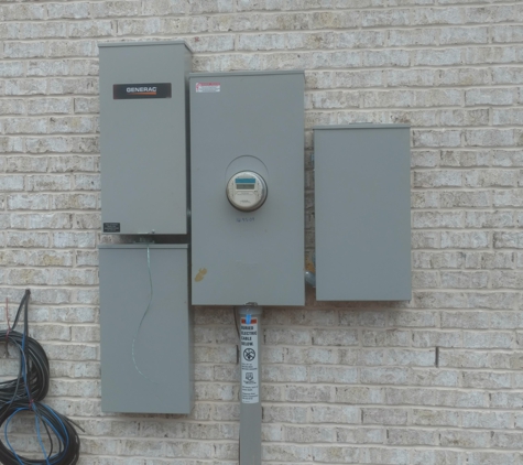 Johnson Electric - Opelika, AL. 400 amp service we installed with 200 amp automatic transfer switch for Generator