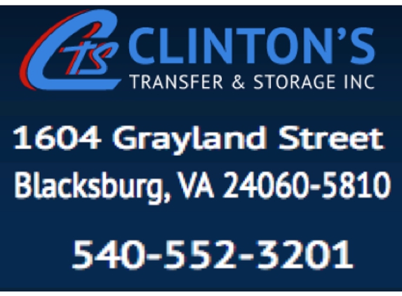 Clinton's Transfer & Storage Inc. - Blacksburg, VA