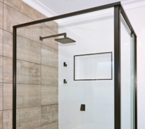 Bradnam's Windows & Doors - Kensington, QLD. Black Framed Shower Screen