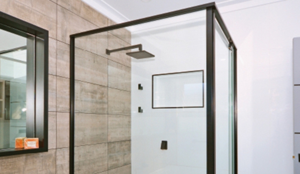 Bradnam's Windows & Doors - Bungalow, QLD. Black Framed Shower Screen