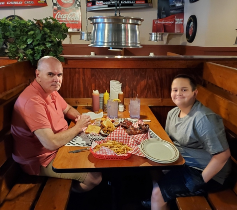 Fat Buddies Ribs & Barbecue - Waynesville, NC. It's Fat Buddies Ribs & BBQ for Bill Lewis while visiting from South Florida.