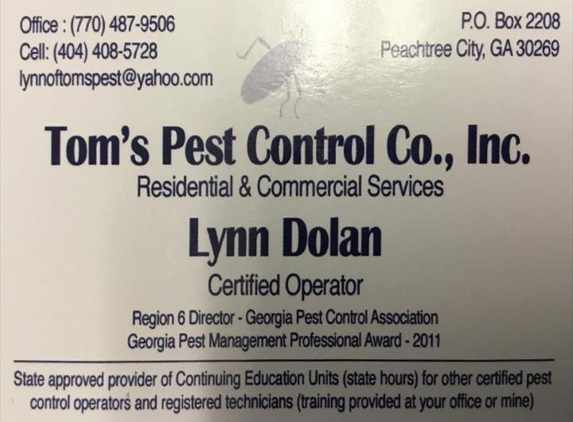 Tom’s Pest Control - Peachtree City, GA