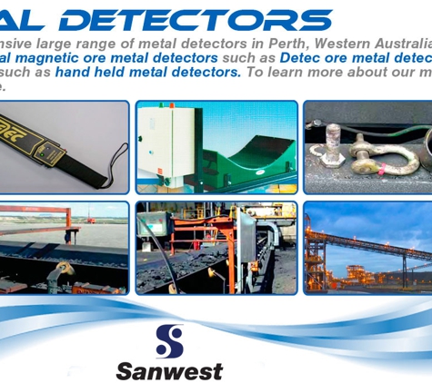 Sanwest Pty Ltd - Malaga, WA. Click here for info about our range of metal detectors.