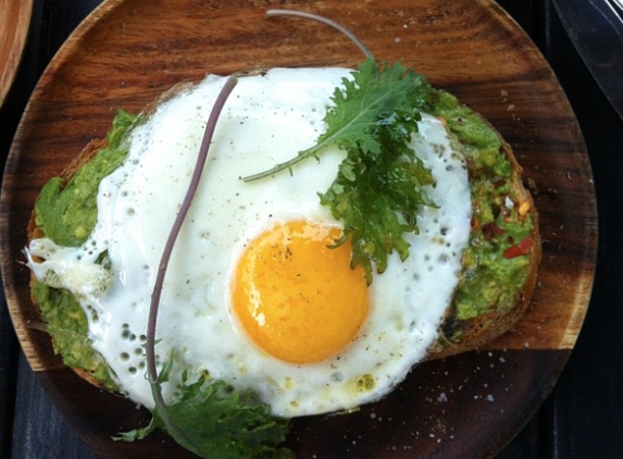 Goldie's - Los Angeles, CA. Avocado toast with egg. Yum!