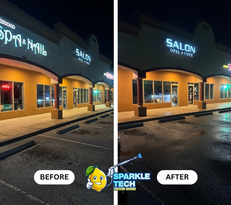 Sparkle Tech Pressure Washing - Palm Coast, FL. Plaza cleaned in Ormond Beach, FL