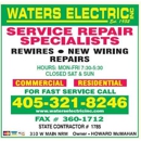 Waters Electric Inc - Electric Equipment & Supplies
