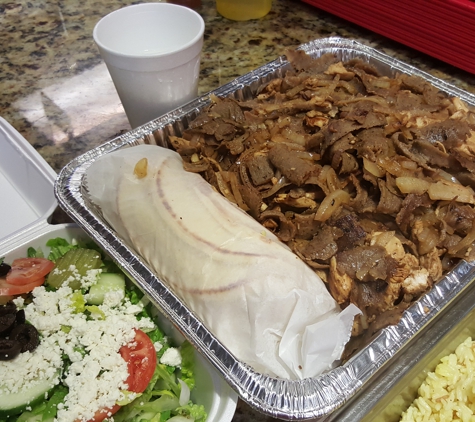 Greek Cafe - Nashville, TN. $28 family style for 4 people.has rice ,mixed grill,pita,salad&dressing.must order it