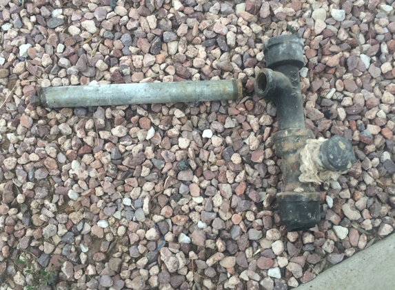 JIREH Plumbing & Drain, LLC - Queen Creek, AZ. Before broken kitchen drain in wall