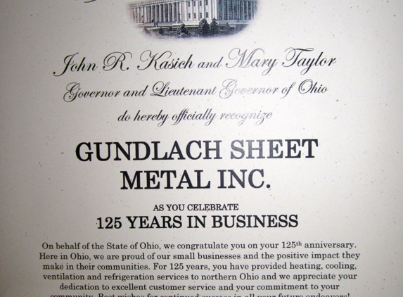Gundlach Sheet Metal Works Inc - Sandusky, OH