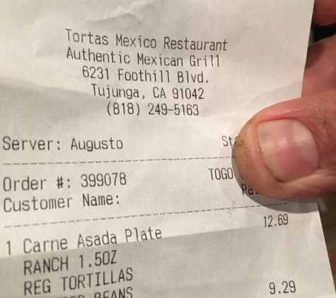 Tortas Mexico - Tujunga, CA. $12.69 for a salty fat skin combination plate. Ouch!