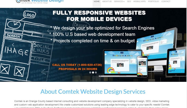 Comtek Website Design - San Clemente, CA