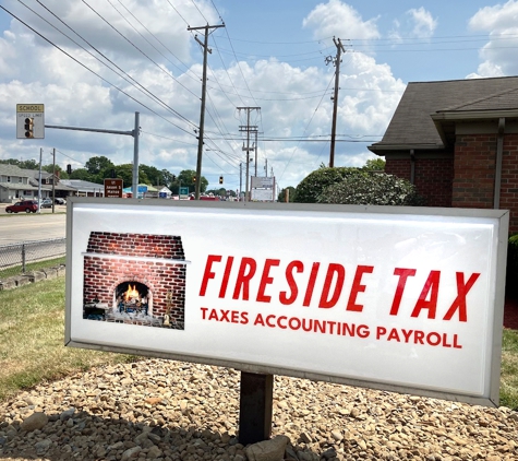 Fireside Tax - Canton, OH. Eastbound Sign on 4976 Tuscarawas St W