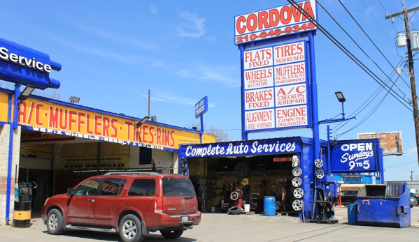 Cordova Auto Center #1: Tires, Wheels & Mufflers - San Antonio, TX. www.cordovaautocenters.com  open 7 days at week for bussnes call 210-899-9992 or 210-646-9348