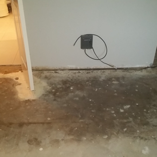 Mustang Tile Works. Sewer water damage