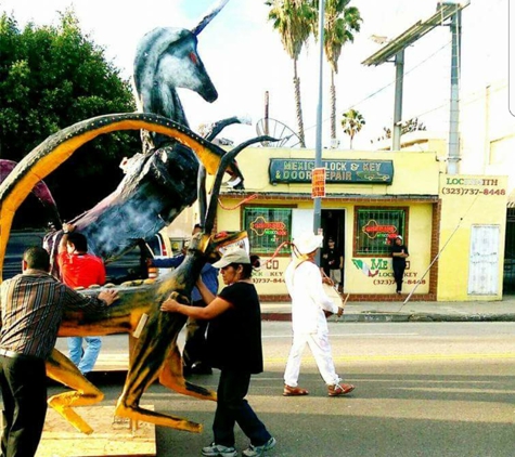 Mexico Lock & Key & Door Repair - Los Angeles, CA. Oaxaca parade day I  front of Mexico Lock & Key