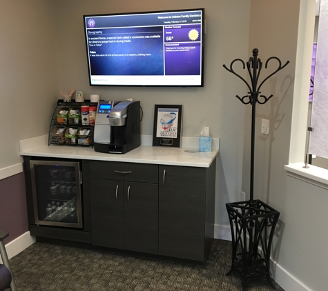 Oakton Family Dentistry - Oakton, VA. Drink Station in reception area with coffee, tea and water