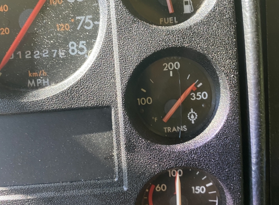 Diesel Power Truck Center - Candler, NC. Bus trans temp gauge 
close up