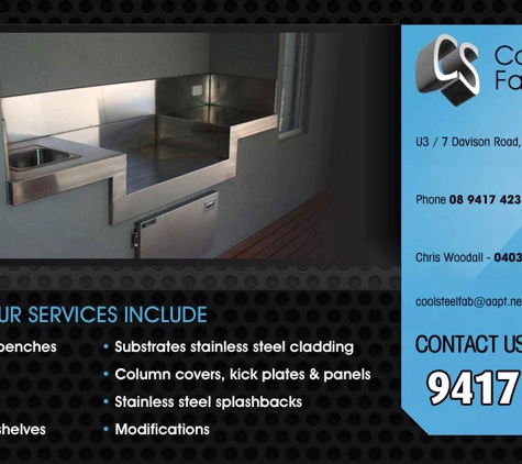 Coolsteel Fabrication - Cockburn Central, WA. We Pride Ourselves In Delivering The Highest Level Of Service