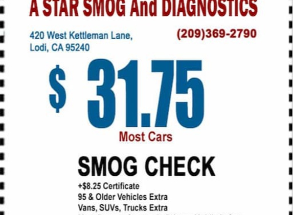 A Star Smog And Diagnostics - Lodi, CA