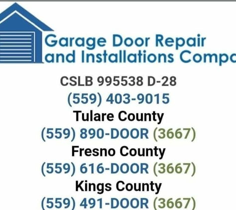 Garage Door Repair and Installation Company - Visalia, CA