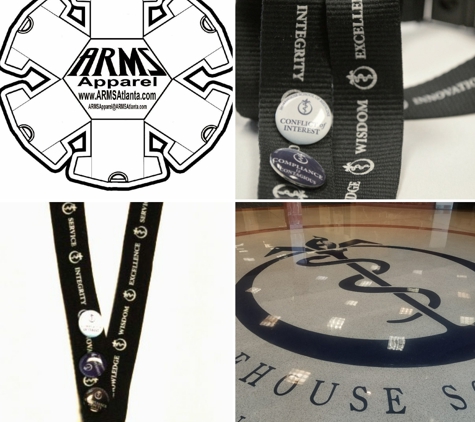 Arms Atlanta Apparel - Atlanta, GA. Custom lanyards & lapel pins by ARMA Atlanta 