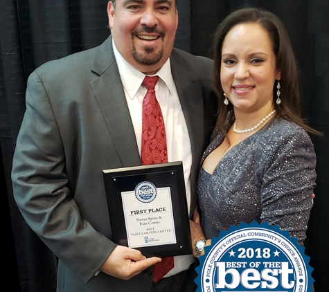 Novus Spine & Pain Center - Lakeland, FL. 2018 & 2019 Best of The Best 
“Best of Central Florida” Vascular Vein Clinic in Polk County’s Official Community Choice Awards