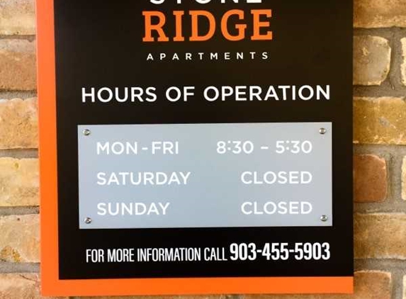 Stone Ridge Apartments - Greenville, TX. Business hours