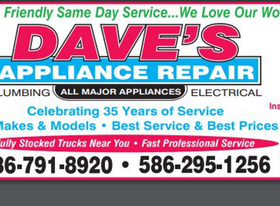 Dave's Appliance Repair - Macomb, MI