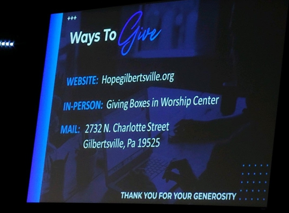 Hope Community Church - Gilbertsville, PA