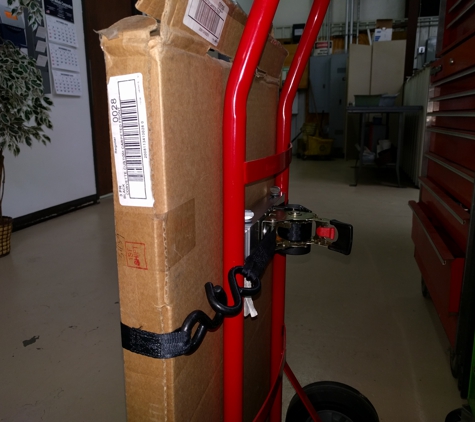 The Hand Truck Company, LLC - Pueblo, CO. Our hand truck strap mount with retractable ratchet