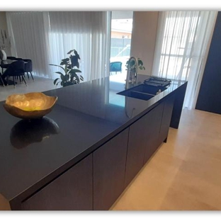ROXTELL Kitchen Renovations Sydney - Chipping Norton, NSW. Black Wenge Revine & Black Matt finish material