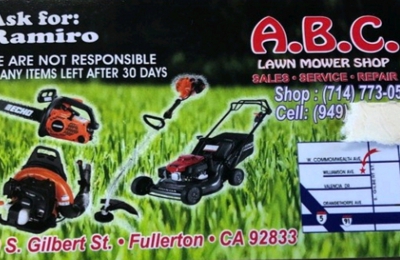 ABC Lawn Mower Shop Fullerton CA 92833