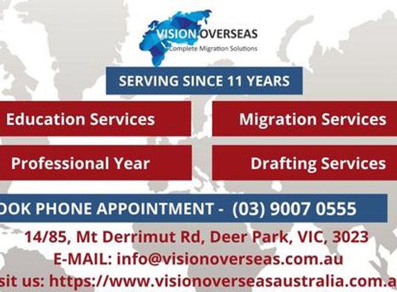 Vision Overseas Australia - Deer Park, VIC. Services provides