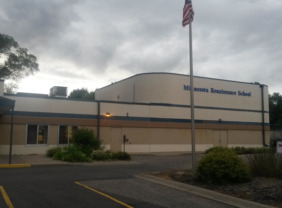 Minnesota Renaissance School - Anoka, MN. Huge school building with gymnasium.