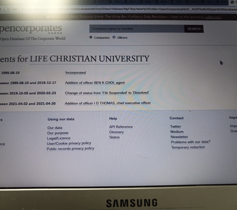 Life Christian University - Gardena, CA. Crime!Manta/UniversityOfSouthLosAngeles