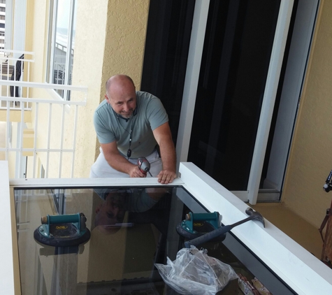 Affordable Sliding Glass Door Repair. Fixing a very heavy sliding glass door