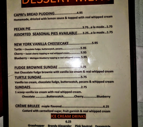 Capri Steak House - Columbus, WI