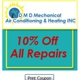 D M D Mechanical Air Conditioning & Heating Inc