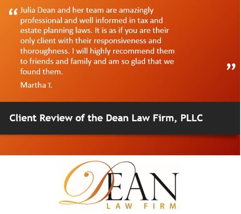 Dean Law Firm PLLC - Sugar Land, TX. 5 Star Client Review of the Dean Law Firm, PLLC