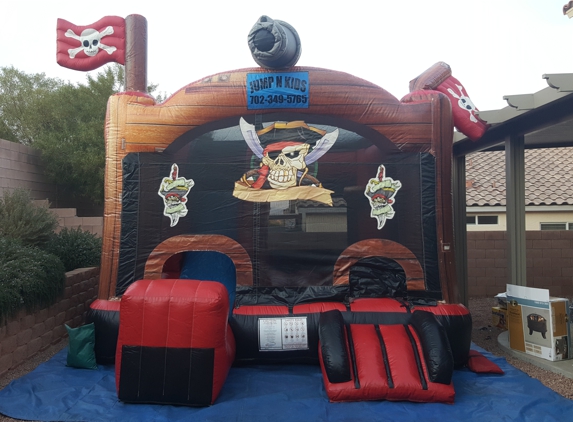 Jump N Kids, Inc. - Henderson, NV. Pirate 5 activities in 1 Combination Slide Bounce House Jumper