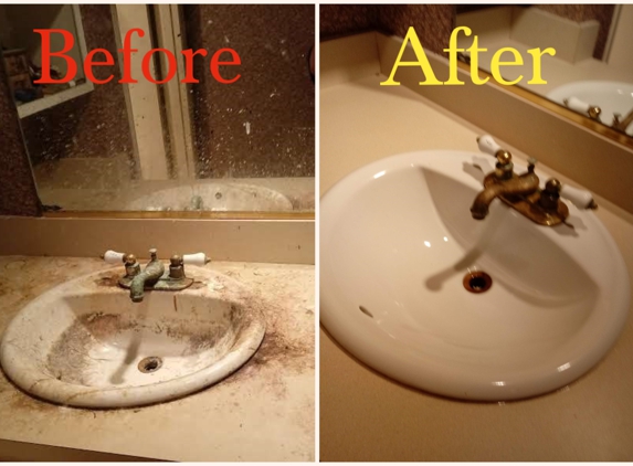 Divine House Cleaning - Salem, OR. Sink Before and After 