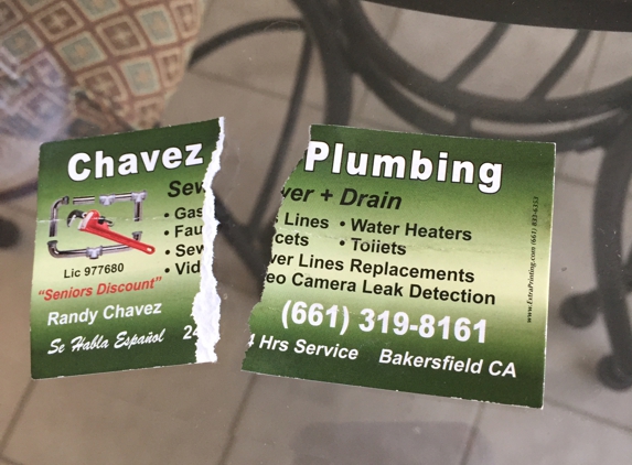 Chavez Plumbing Sewer & Drain - Bakersfield, CA. Never again!