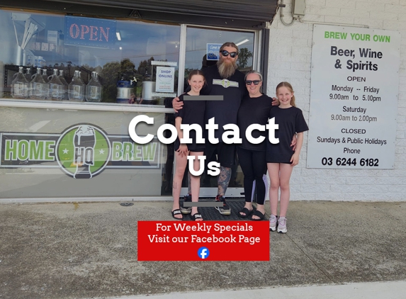 Home Brew HQ - Mornington, TAS. Contact Us