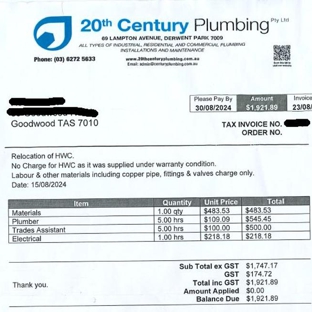 20th Century Plumbing - Derwent Park, TAS