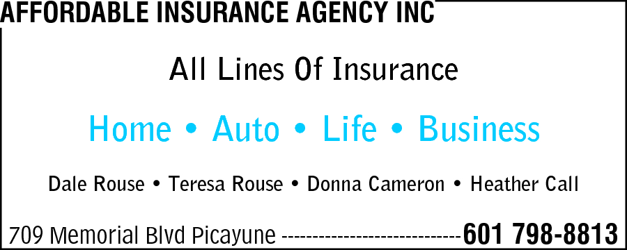 Affordable Insurance Agency Inc 709 Memorial Blvd, Picayune, MS ...